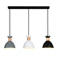 Lámpara Colgante 3 Luces de Aluminio Gris Blanco Negro - Miniatura 3