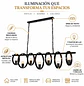 Lámpara Colgante Decorativa 7 Círculos Negro Moderna - Miniatura 2