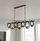 Lámpara Colgante Decorativa 7 Círculos Negro Moderna - Miniatura 1