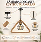 Lámpara Colgante Rústica Triangular Decorativa 38×33 mm - Miniatura 2