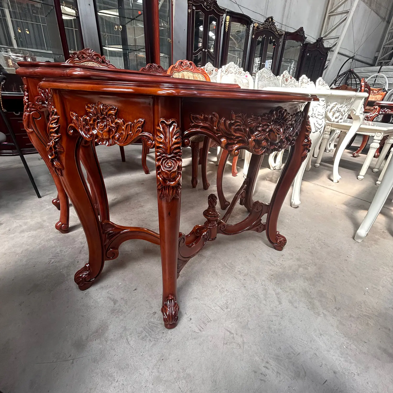 Mesa Lateral de Madera Montenegro Barroca Clásica Tallada 5