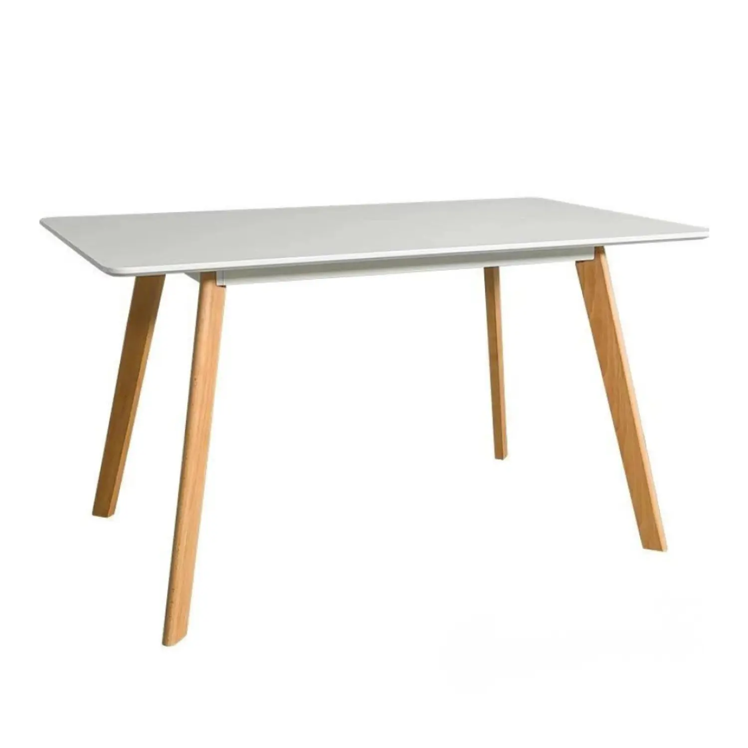 Mesa Tulip Rectangular Blanca MDF y Madera 120 cm  3