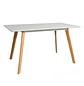 Mesa Tulip Rectangular Blanca MDF y Madera 120 cm  - Miniatura 3