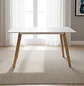 Mesa Tulip Rectangular Blanca MDF y Madera 120 cm  - Miniatura 4