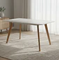 Mesa Tulip Rectangular Blanca MDF y Madera 120 cm  - Miniatura 1