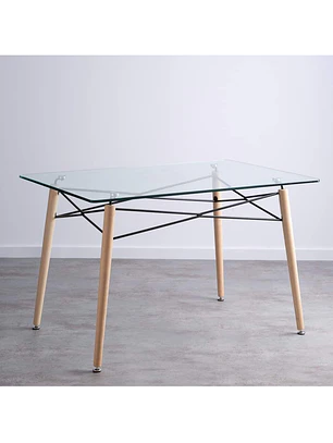 Mesa Rectangular de Vidrio Eiffel 120x80 cm