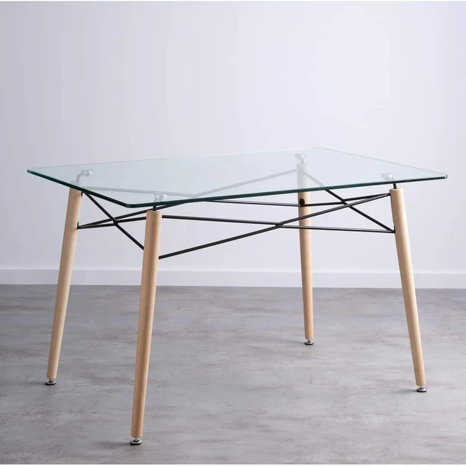 Mesa Rectangular de Vidrio Eiffel 120x80 cm 1