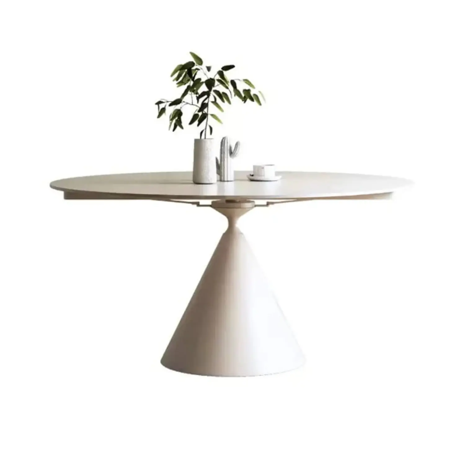 Mesa de Comedor Expandible Blanca Moderna 4