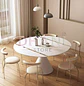 Mesa de Comedor Expandible Blanca Moderna - Miniatura 3
