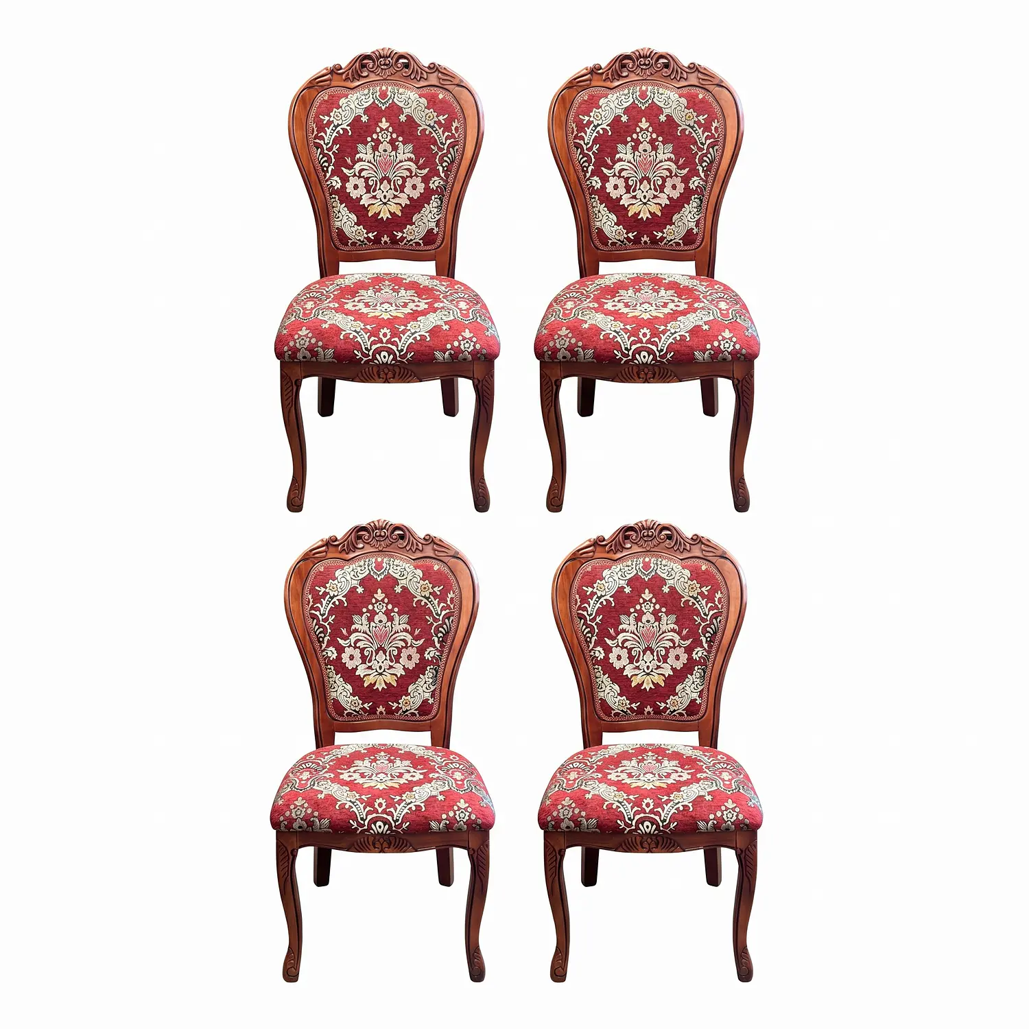 Set de 4 Sillas Comedor Florencia en Madera Tapizadas Elegantes 3