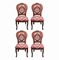 Set de 4 Sillas Comedor Florencia en Madera Tapizadas Elegantes - Miniatura 3