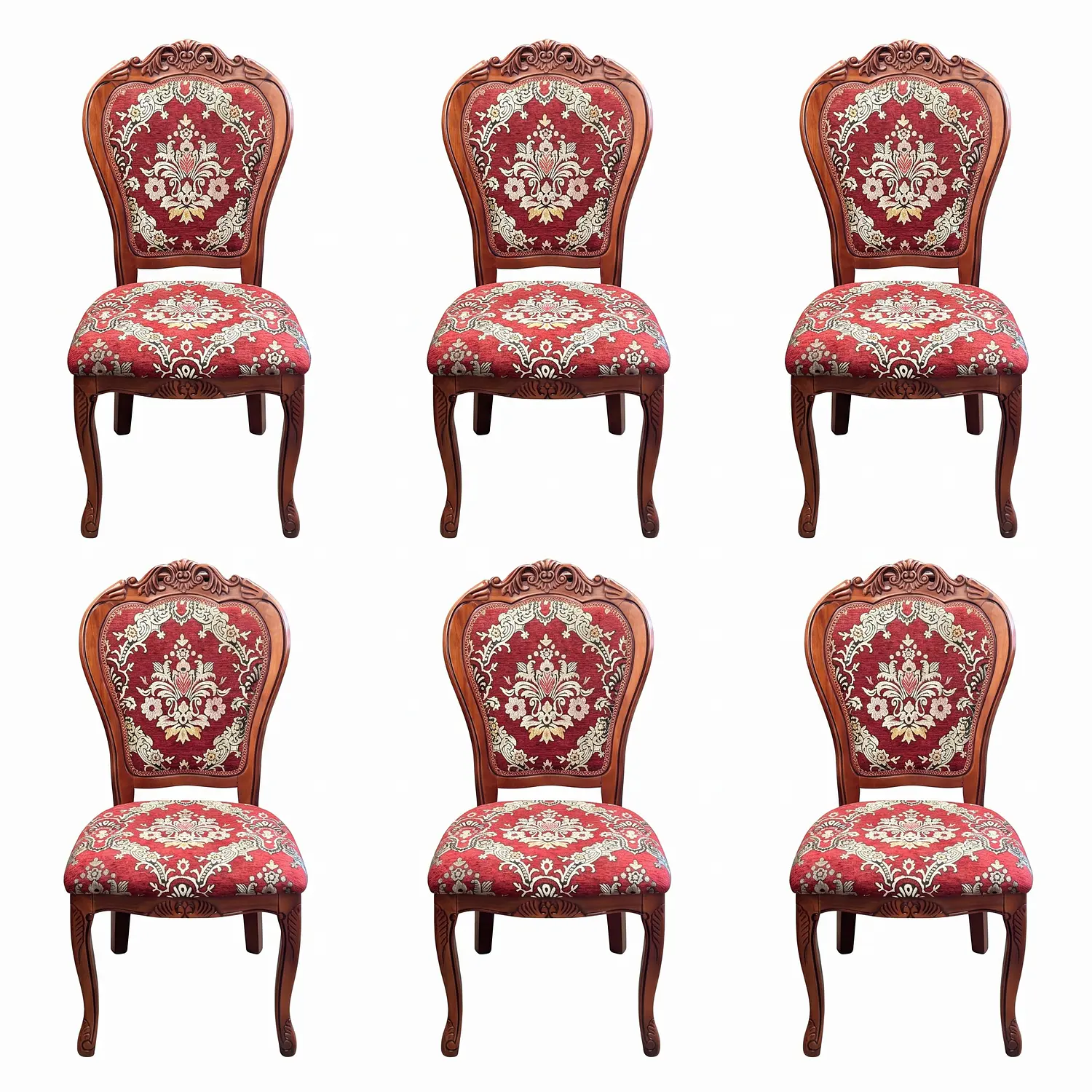Set de 6 Sillas Comedor Florencia en Madera Tapizadas Elegantes 3