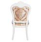 Set de 2 Silla de Comedor Blanca Monaco Tapizada con Tela Estampada - Miniatura 5
