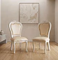 Set de 2 Silla Comedor Grecia Blanca de Madera Americana  - Miniatura 1