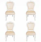 Set de 4 Silla Comedor Grecia Blanca de Madera Americana - Miniatura 3