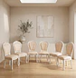 Set de 6 Silla Comedor Grecia Blanca de Madera Americana - Miniatura 1
