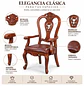 Sitial de Comedor Clásico Victoria de Madera con Brazos Tapizado - Miniatura 2