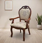 Sitial de Comedor de Madera Bellini Color Caoba con Tapiz Decorado - Miniatura 1