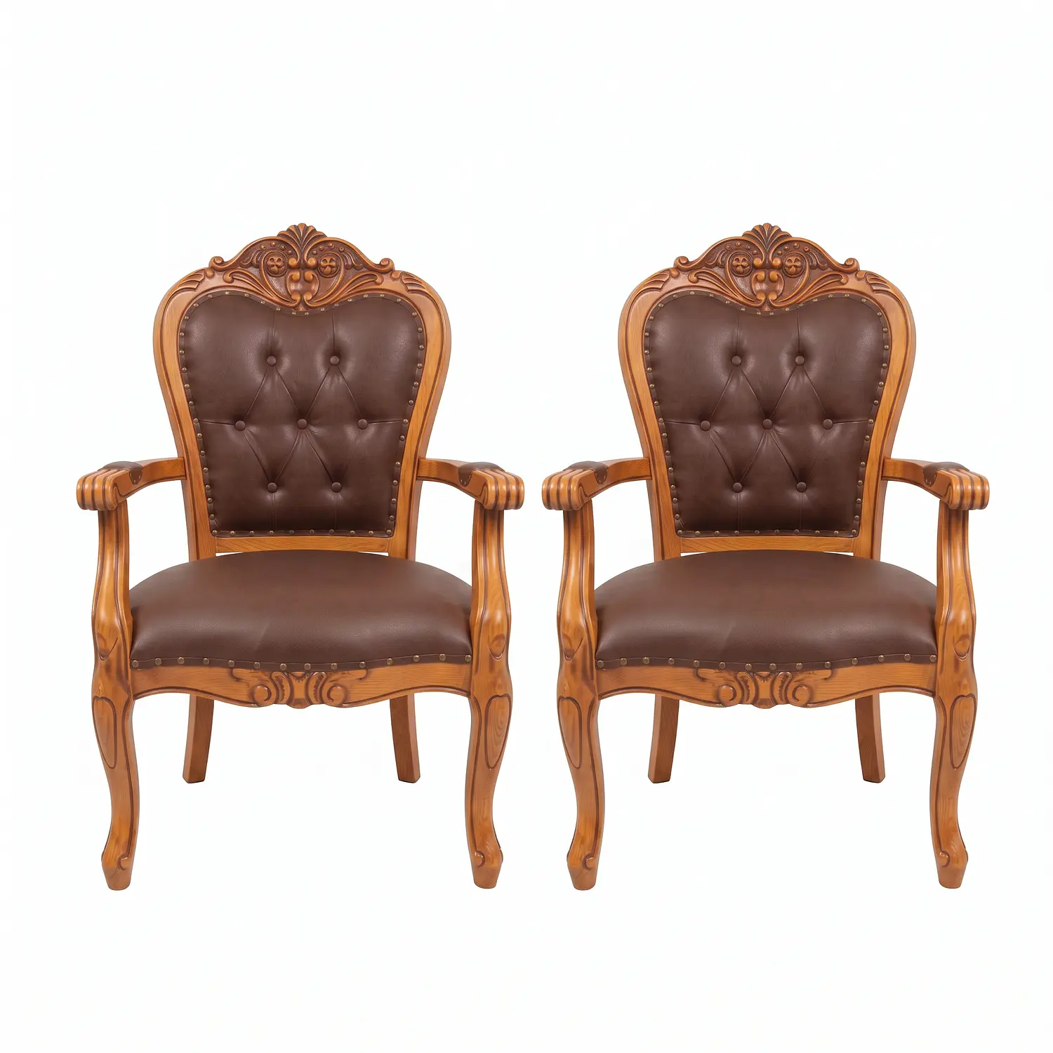 Set de 2 Sitiales Irlanda Para Comedor Madera Americana 7
