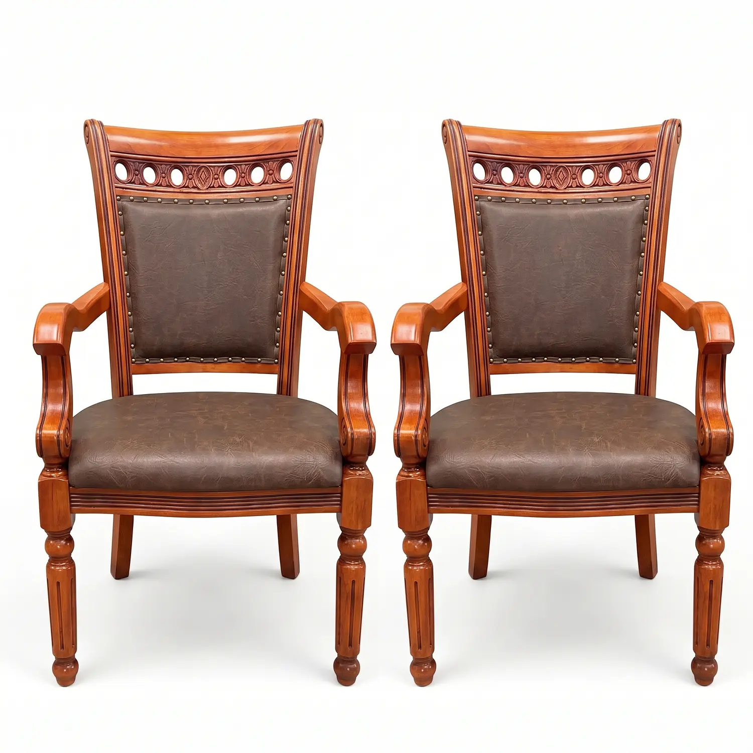 Set de 2 Sitiales Bélgica Para Comedor Madera Americana 3