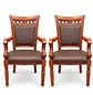 Set de 2 Sitiales Bélgica Para Comedor Madera Americana - Miniatura 3