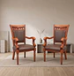 Set de 2 Sitiales Bélgica Para Comedor Madera Americana - Miniatura 1