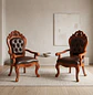 Set de 2 Sitiales Mónaco para Comedor en Madera Americana - Miniatura 1