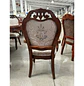 Set de 2 Sitiales de Comedor de Madera Bellini Color Caoba con Tapiz Decorado - Miniatura 8