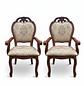 Set de 2 Sitiales de Comedor de Madera Bellini Color Caoba con Tapiz Decorado - Miniatura 3