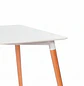 Mesa de Comedor Eame Blanca 120x80 con Patas de Madera de Haya - Miniatura 5