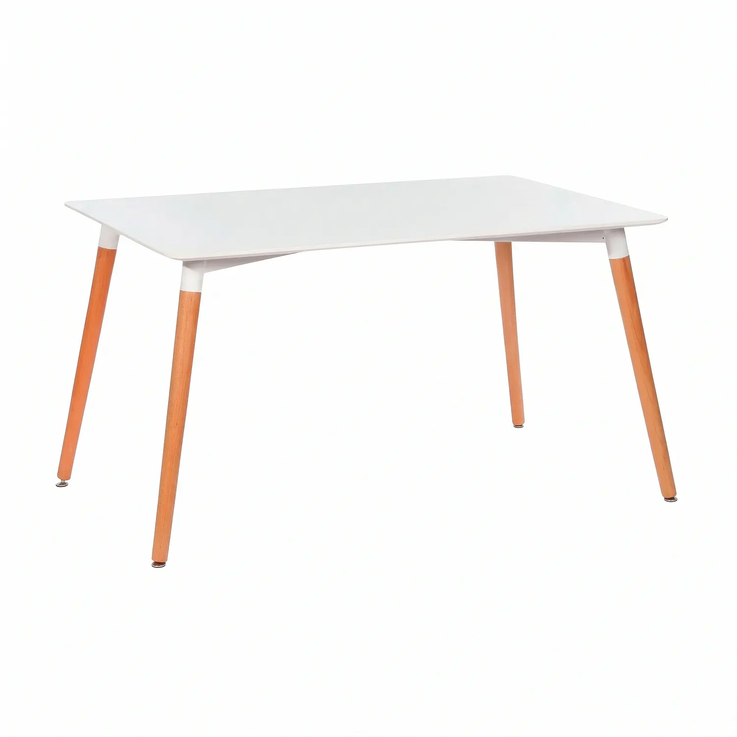 Mesa de Comedor Eame Blanca 120x80 con Patas de Madera de Haya 3