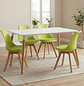 Juego de Comedor Mesa Eames Blanca y 4 Sillas Tulip - Miniatura 3
