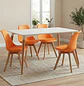 Juego de Comedor Mesa Eames Blanca y 4 Sillas Tulip - Miniatura 5