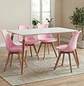 Juego de Comedor Mesa Eames Blanca y 4 Sillas Tulip - Miniatura 1