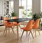 Juego de Comedor Mesa Eames Negra y 4 Sillas Tulip - Miniatura 1