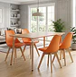 Juego de Comedor Eames MDF con 4 Sillas Tulip - Miniatura 3
