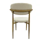 Silla Wood de Comedor Beige en Lino con Patas Símil Madera - Miniatura 5