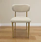 Silla Wood de Comedor Beige en Lino con Patas Símil Madera - Miniatura 6
