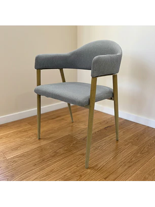 Sitial Siena Lino Gris de Comedor Moderno
