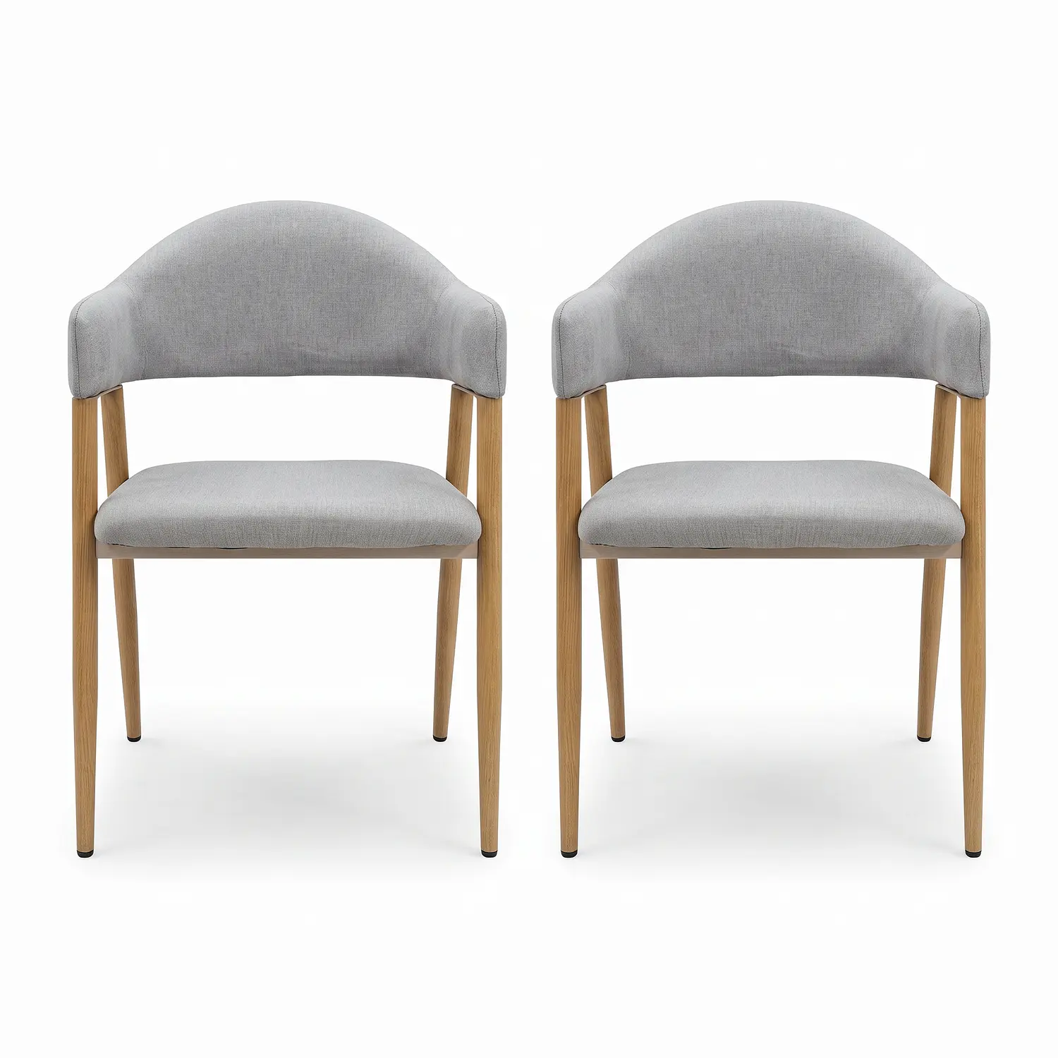 Set de 2 Sitiales Siena Lino Gris de Comedor Moderno 3