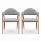 Set de 2 Sitiales Siena Lino Gris de Comedor Moderno - Miniatura 3