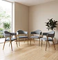 Set de 4 Sitiales Siena Lino Gris de Comedor Moderno - Miniatura 1