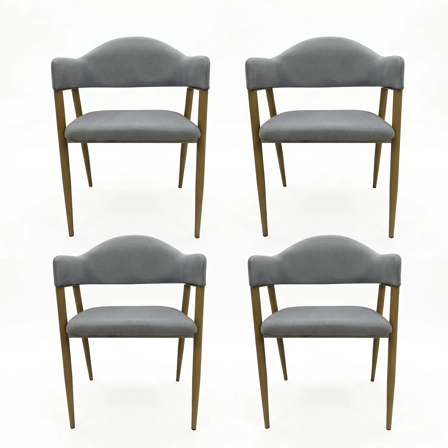 Set de 4 Sitiales Siena Lino Gris de Comedor Moderno 3