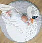 Alfombra de Bebe Redonda Diseño de Cisne Lavable - Miniatura 4