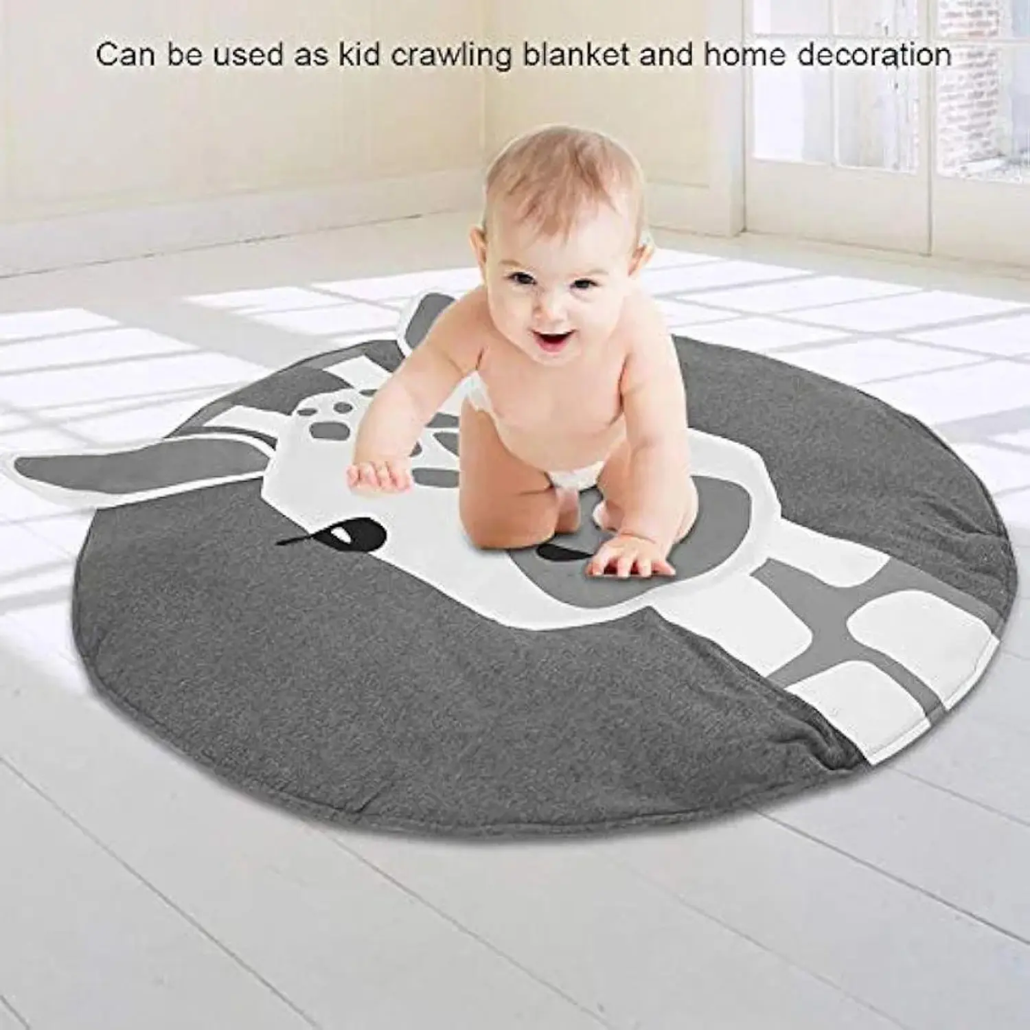 Alfombra Infantil Redonda Diseño de Jirafa de Bebe 8