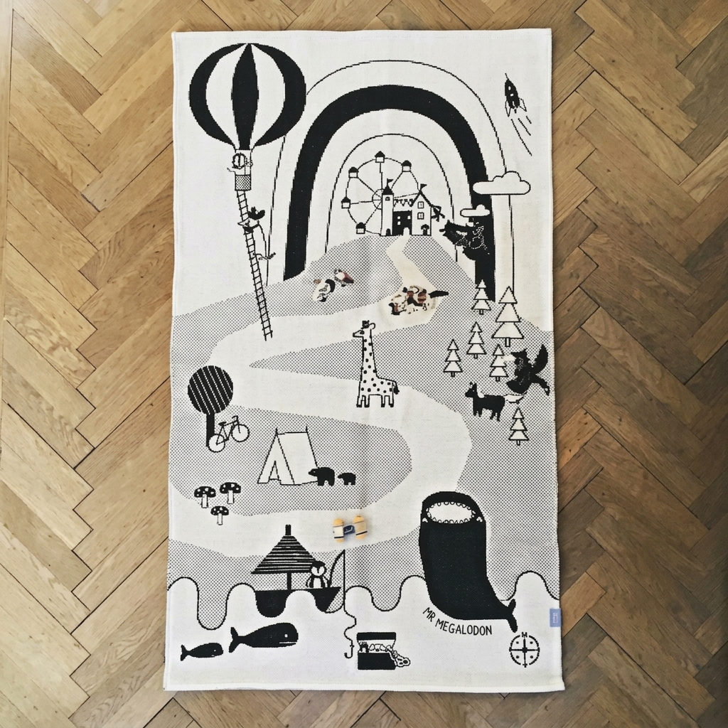 Alfombra Bebe Dibujo Mr Megalodon Rectangular