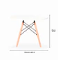 Mesa Infantil Eames Blanca con Patas de Madera - Miniatura 3