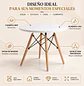 Mesa Infantil Eames Blanca con Patas de Madera - Miniatura 2