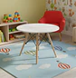 Mesa Infantil Eames Blanca con Patas de Madera - Miniatura 1