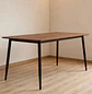 Mesa Rectangular con Acabado Roble y Patas Negras - Miniatura 1